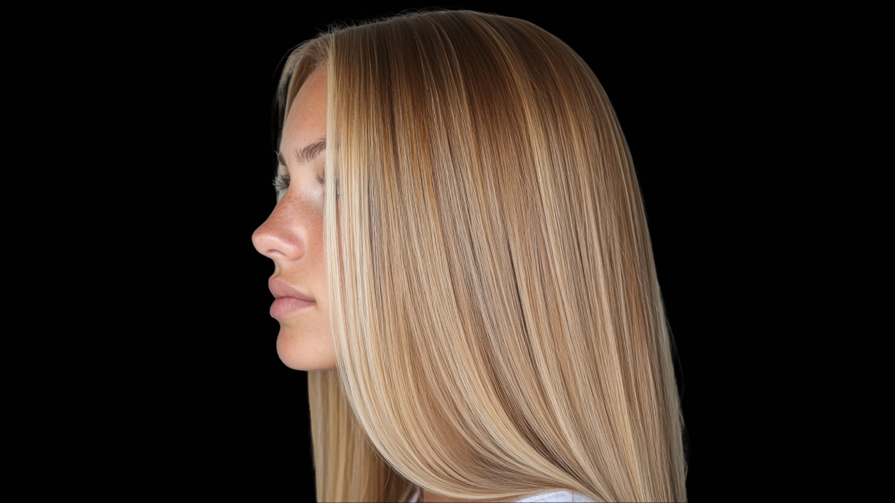 blonde straight hair