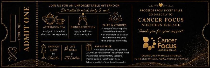 Event ticket for KHG Hair Systems Women's Wellness Afternoon in Ireland.